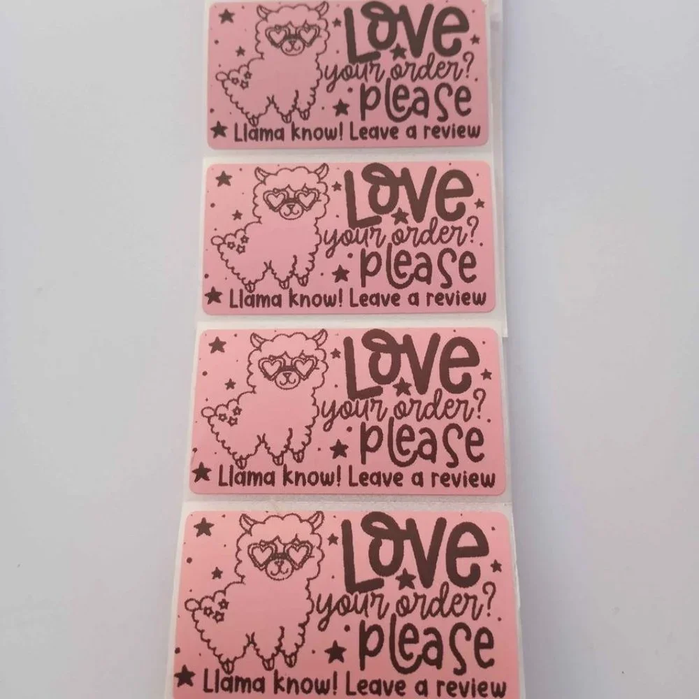 💙100 Llama Love- Shipping Labels Thermal Packaging Stickers 2.25